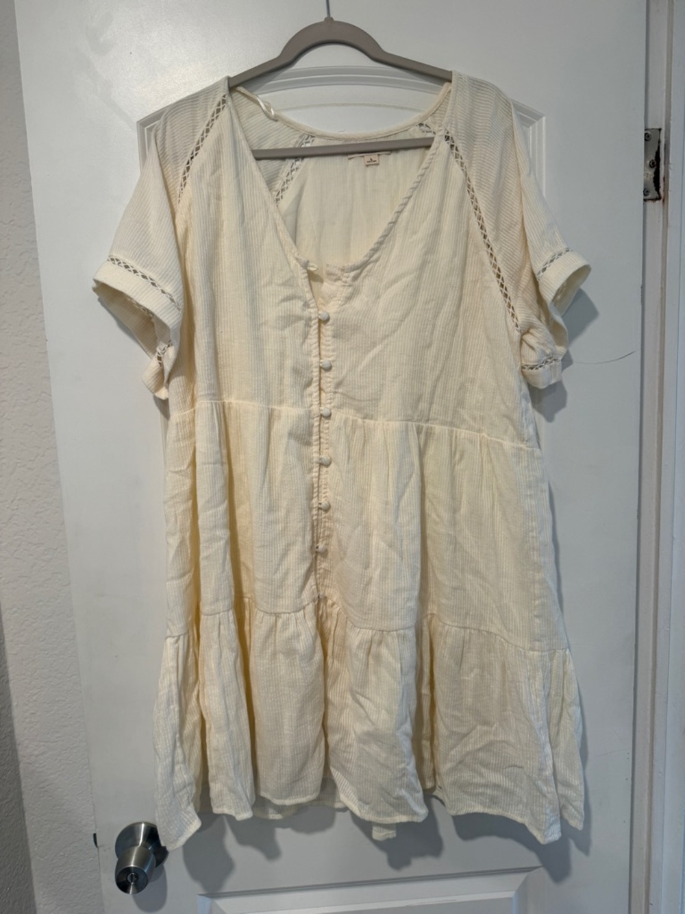 Rip Curl Cream Button-Front Tunic